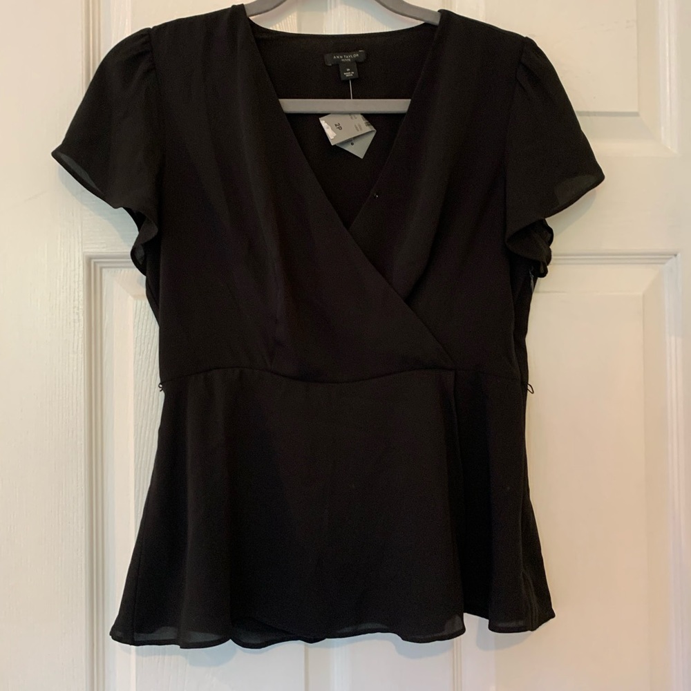 ANN TAYLOR black blouse
